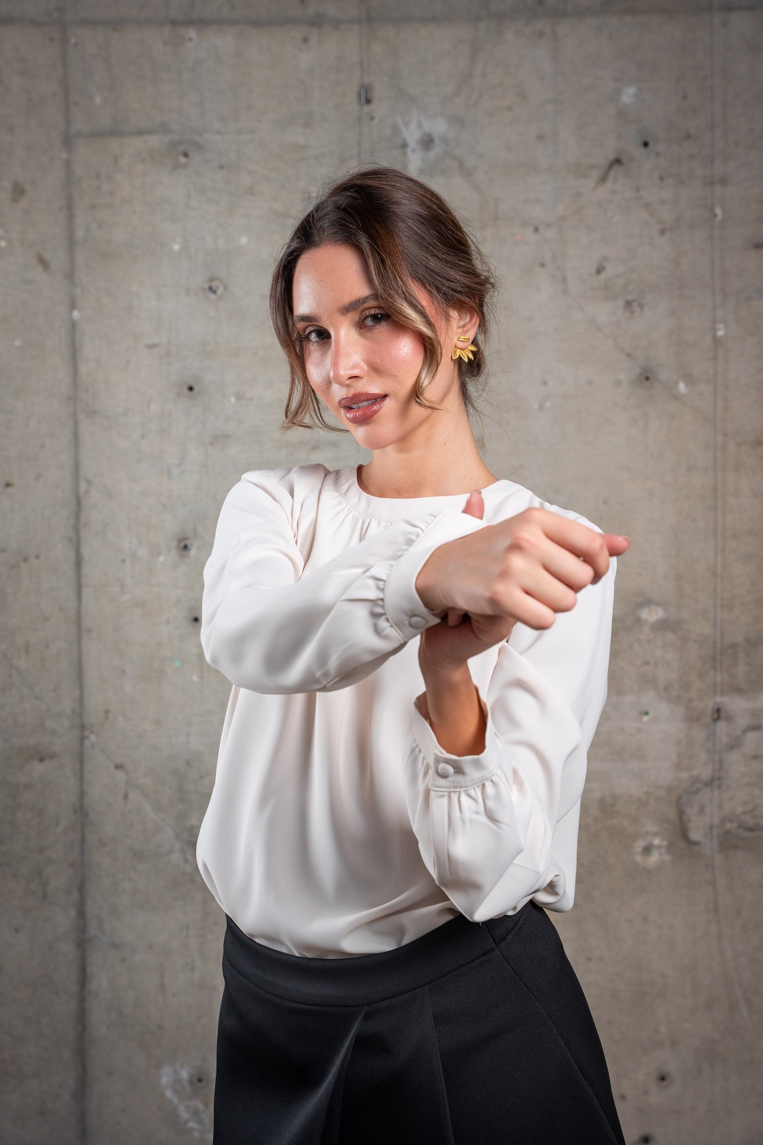 Angel Round Neck Top-Off White