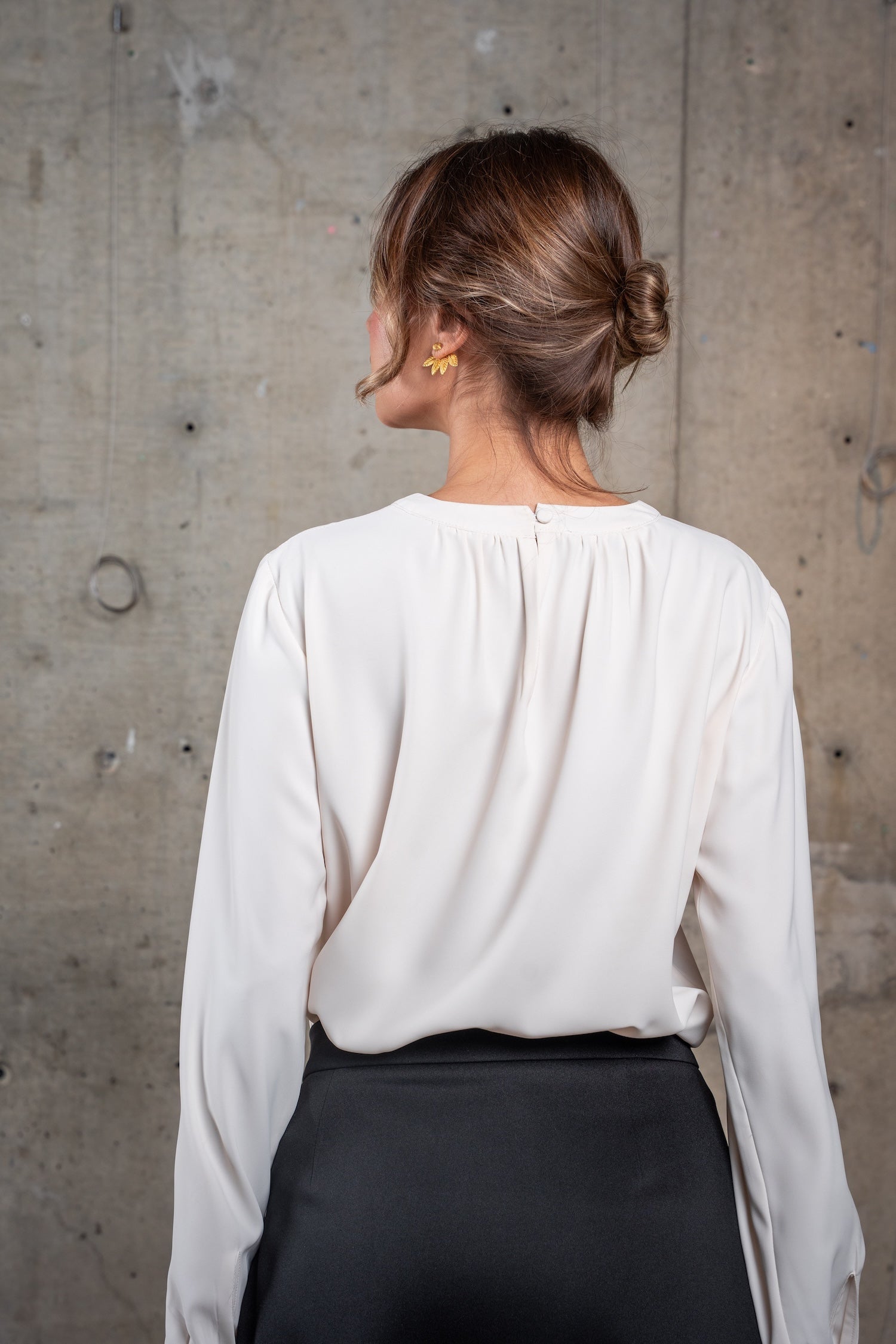 Angel Round Neck Top-Off White