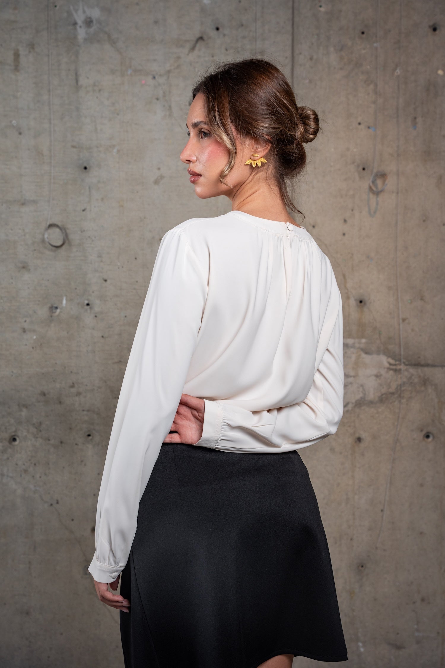 Angel Round Neck Top-Off White