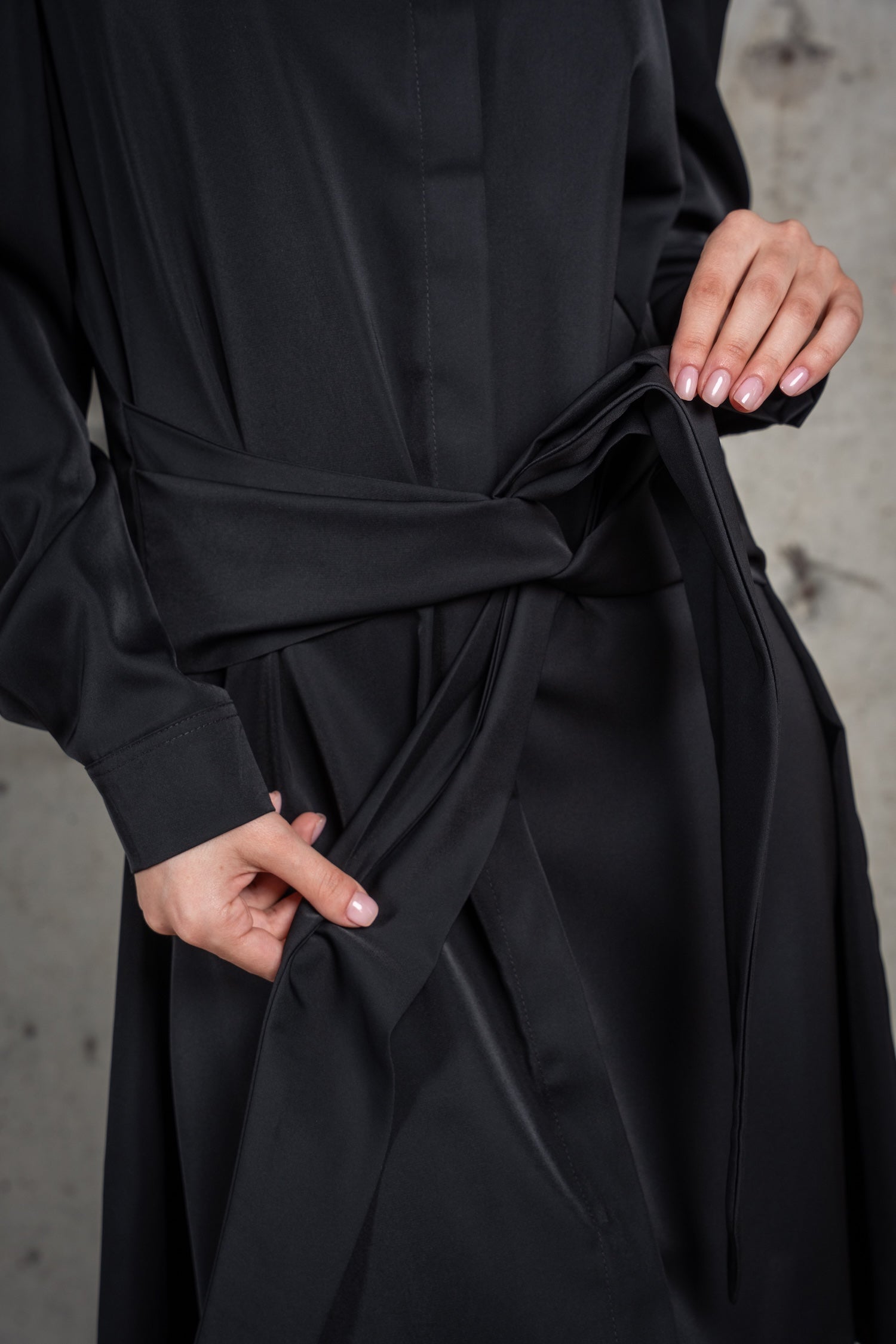 Franca Shirt Dress-Black