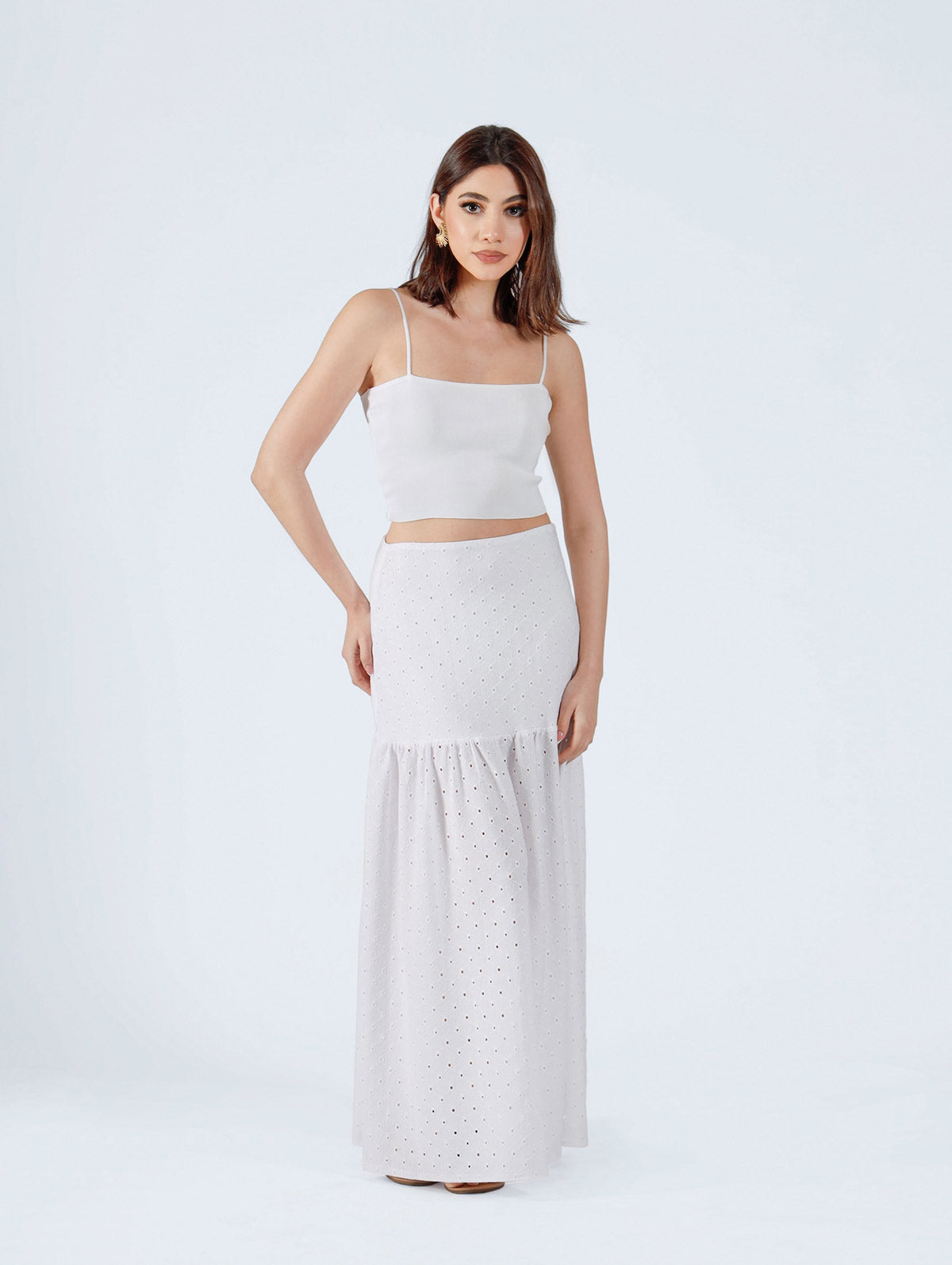 Juliet Maxi Skirt White