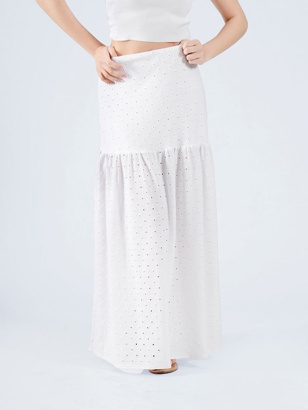 Juliet Maxi Skirt White