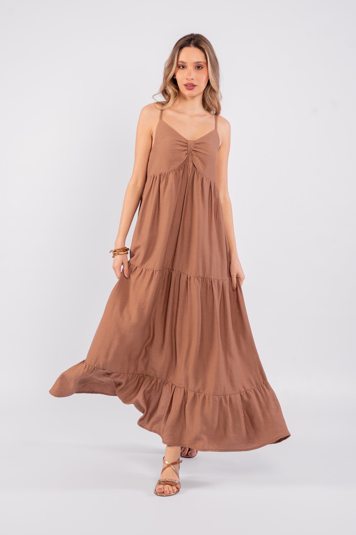 Leny Maxi Dress - Brown