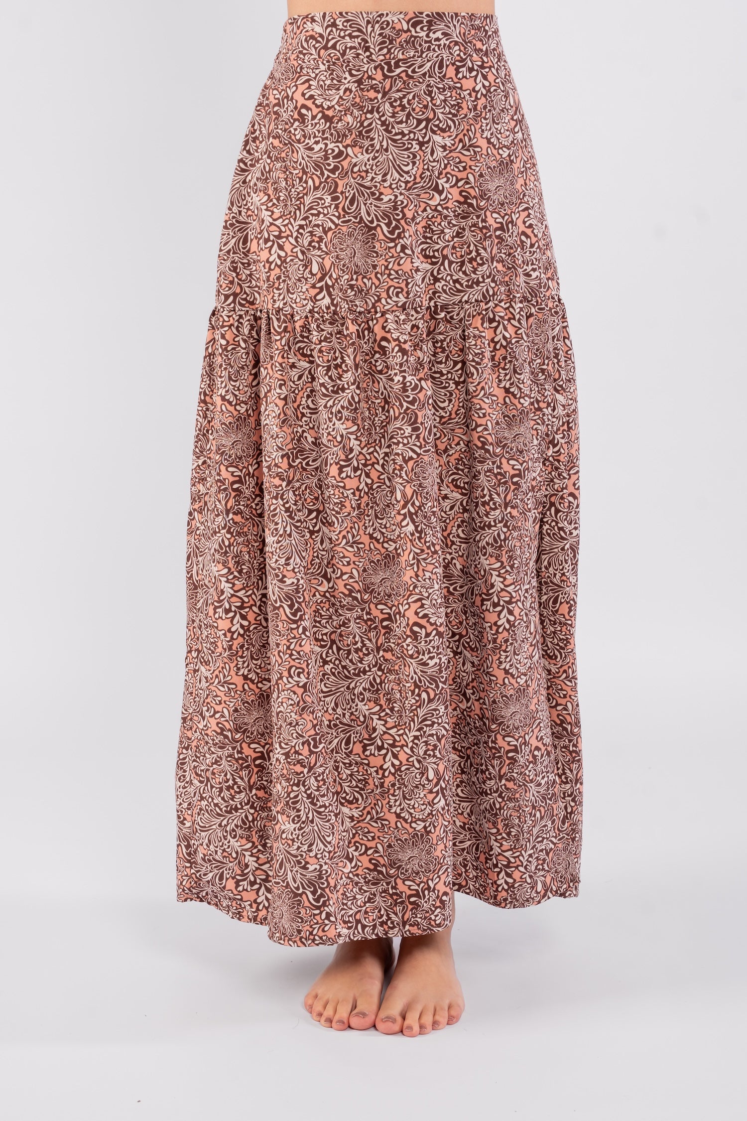 Printed Midi Skirt - Pink