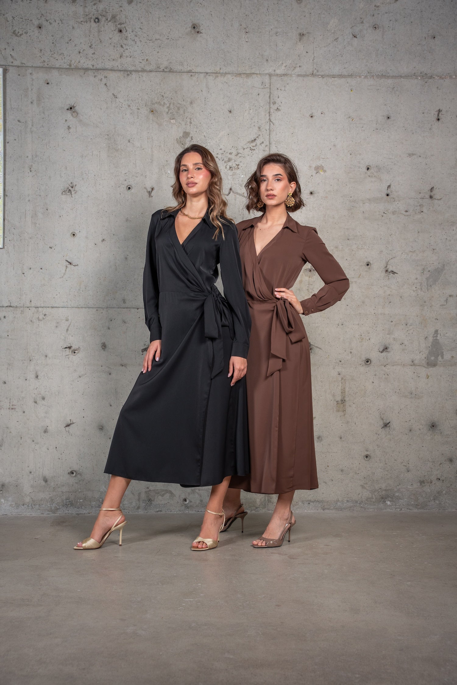 Solana Wrap Dress - Black