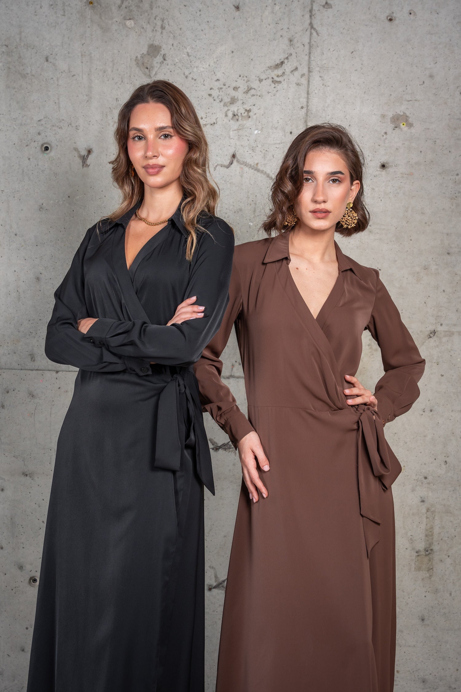 Solana Wrap Dress - Black