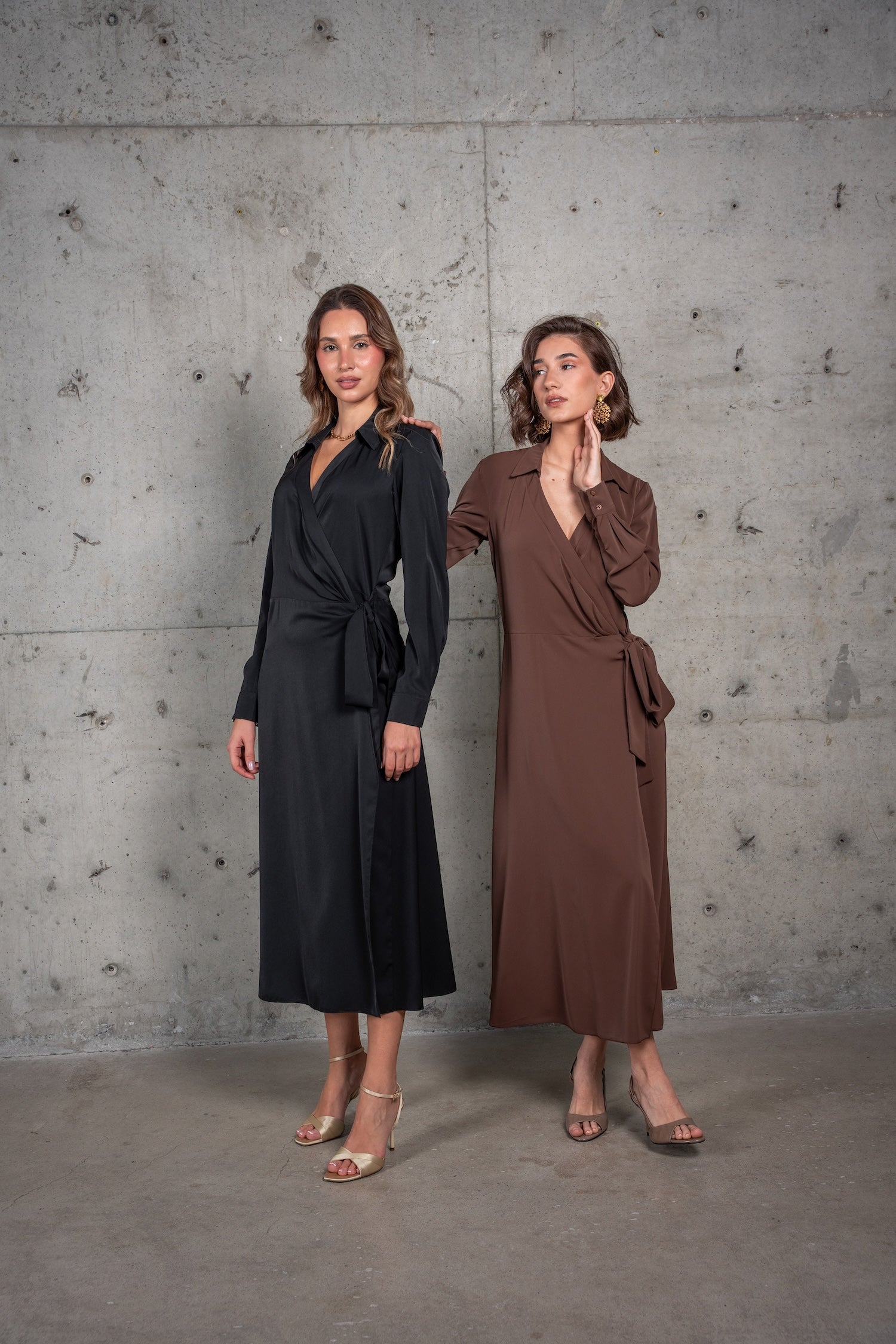 Solana Wrap Dress - Black