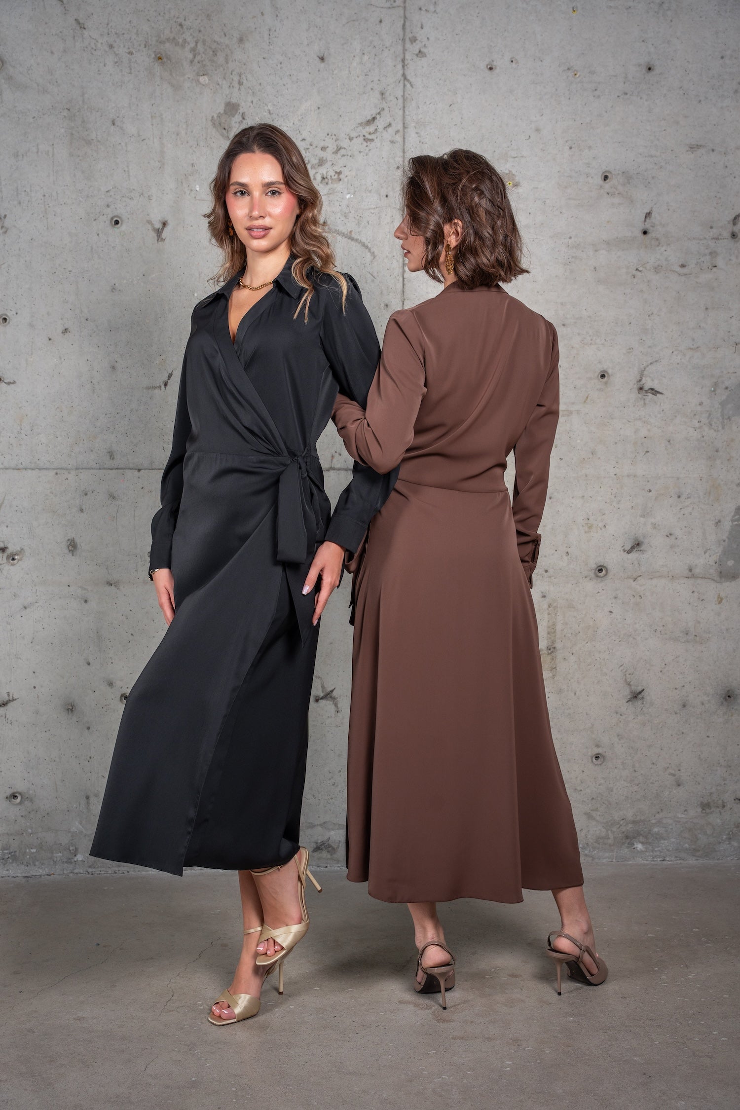 Solana Wrap Dress - Black