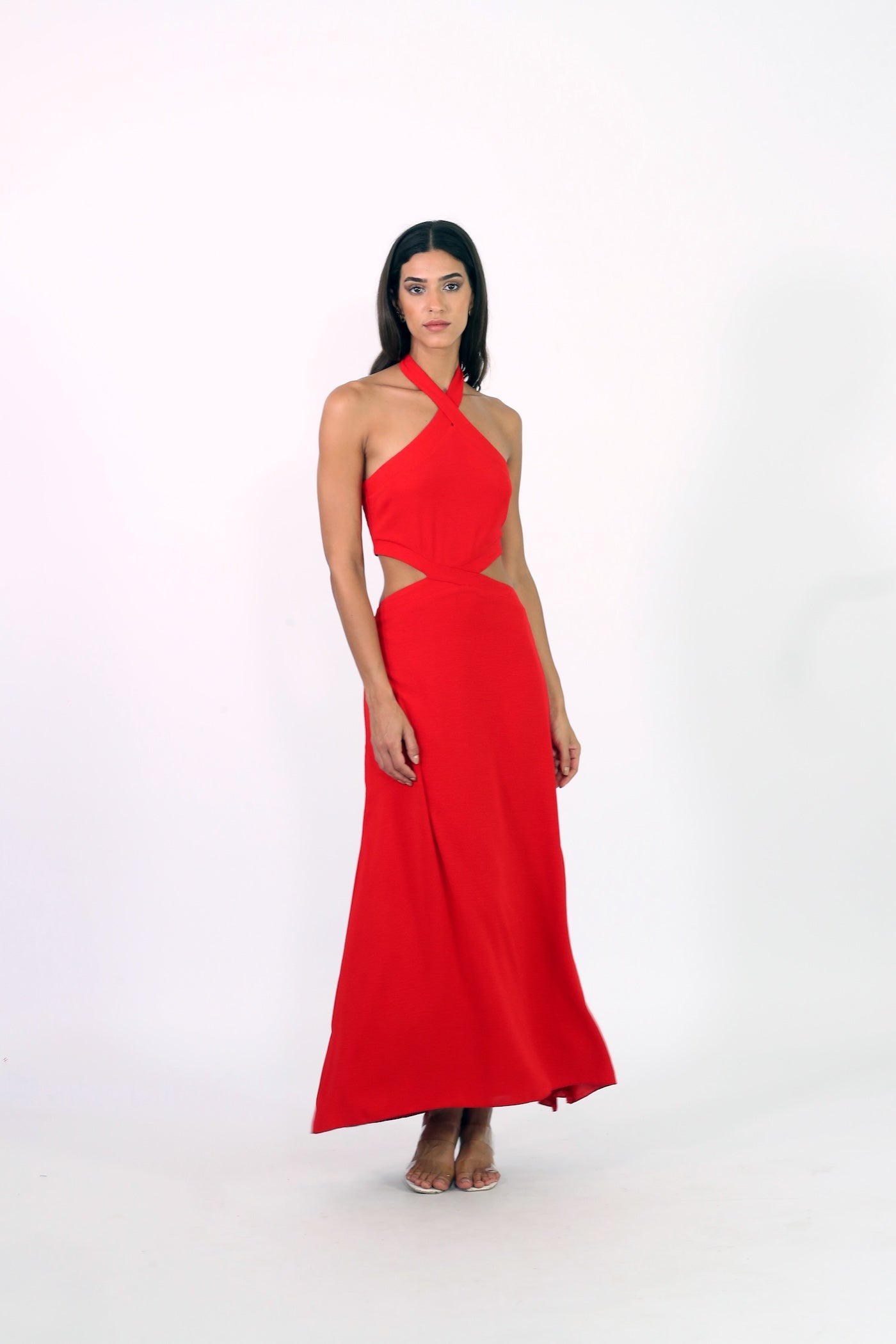Stephy Maxi Dress. - Red