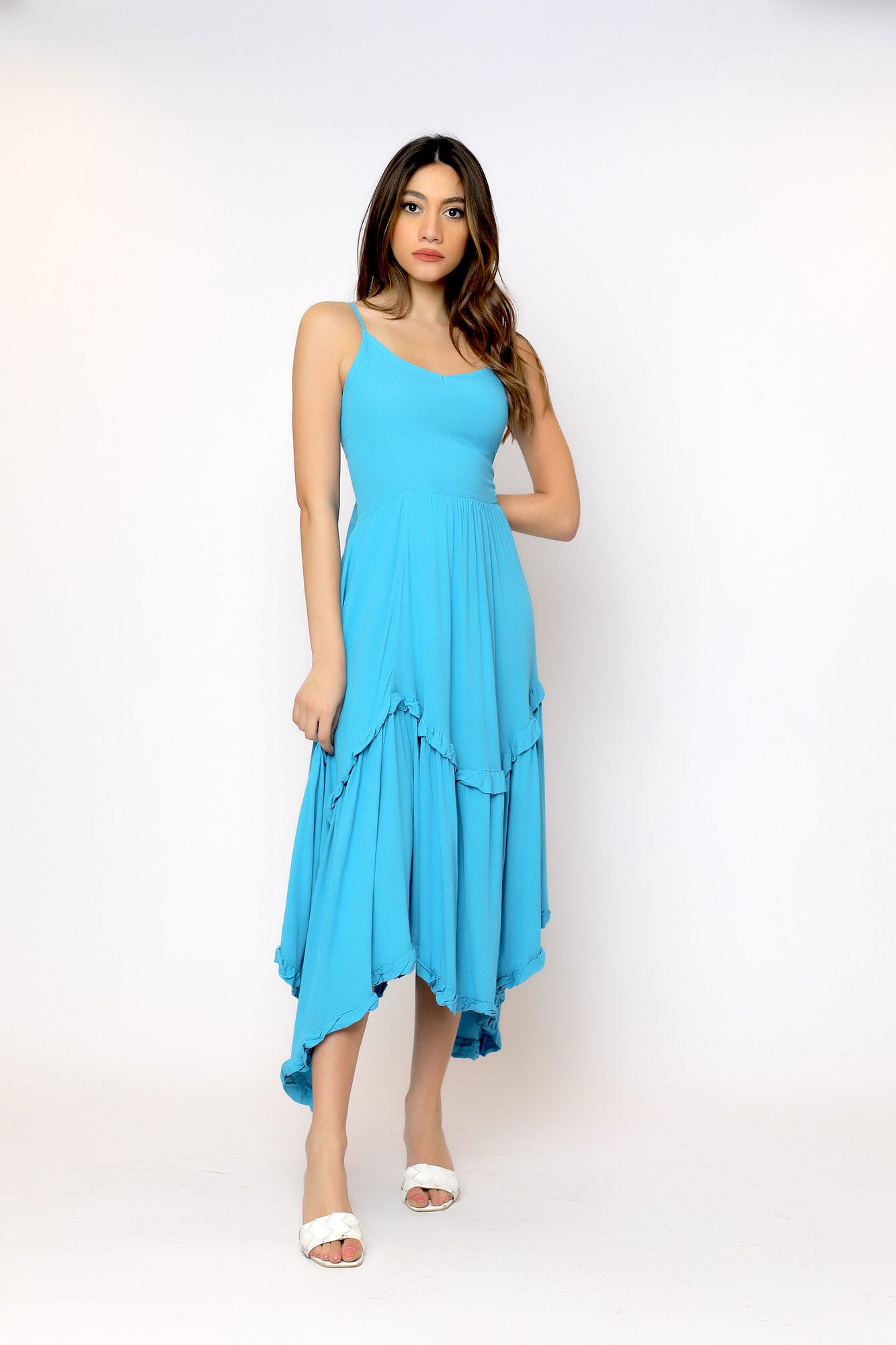 Amy Midi Dress - Turquoise