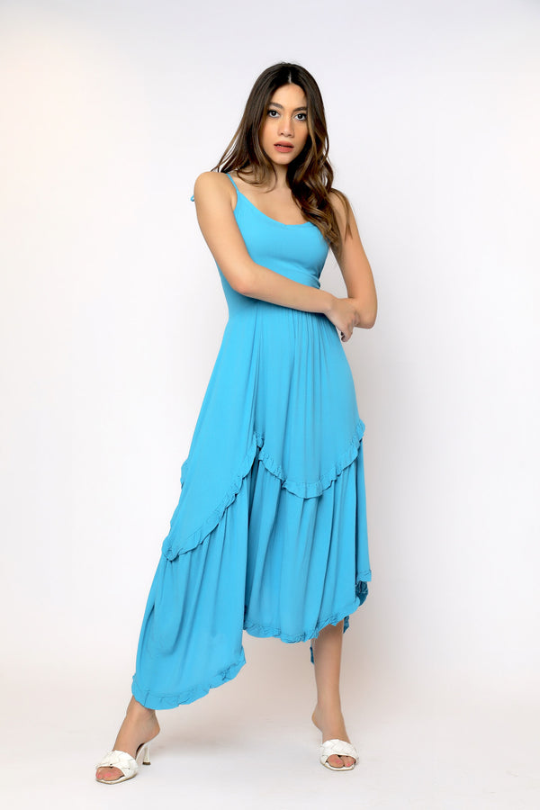 Amy Midi Dress - Turquoise