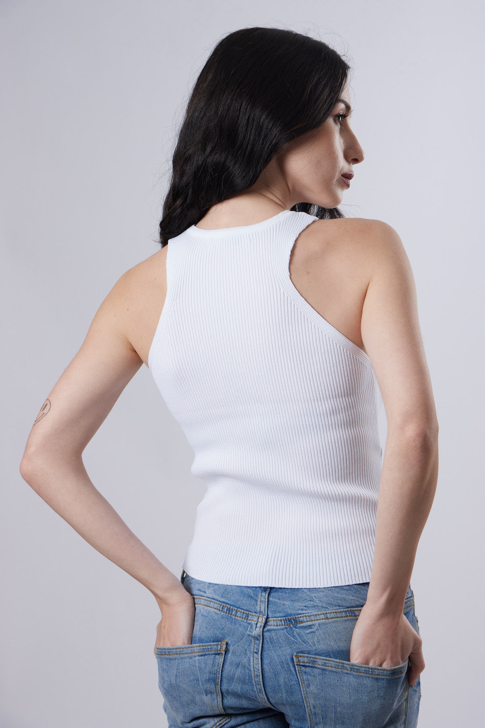 Round Neck Top - White