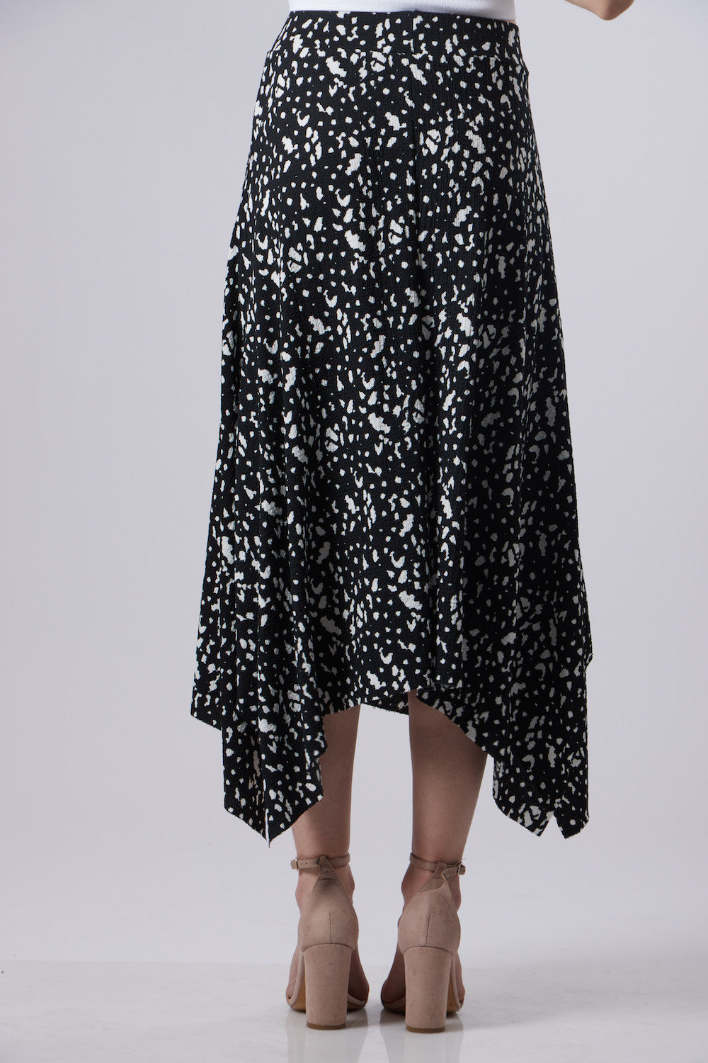 Dalia Midi Skirt - Black and White