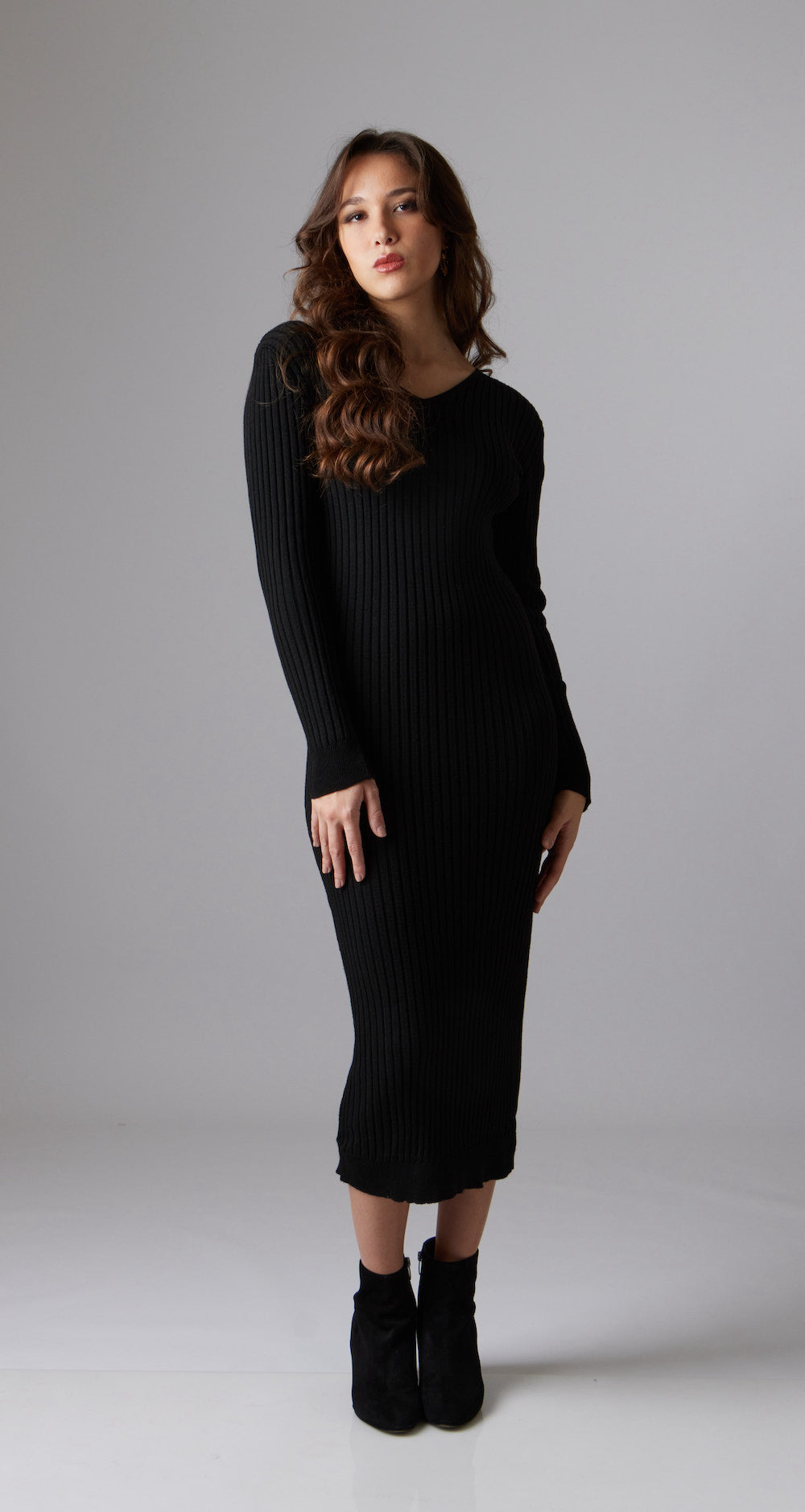 Cecilia Knit Dress - Black