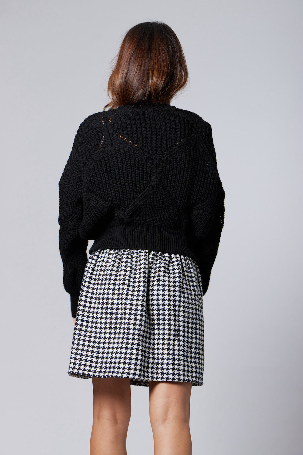 Cable-Knit Sweater - Black