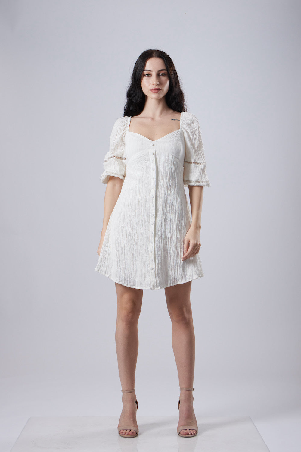 Mendy Short Dress - White