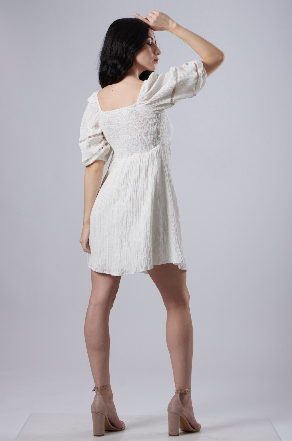 Mendy Short Dress - White