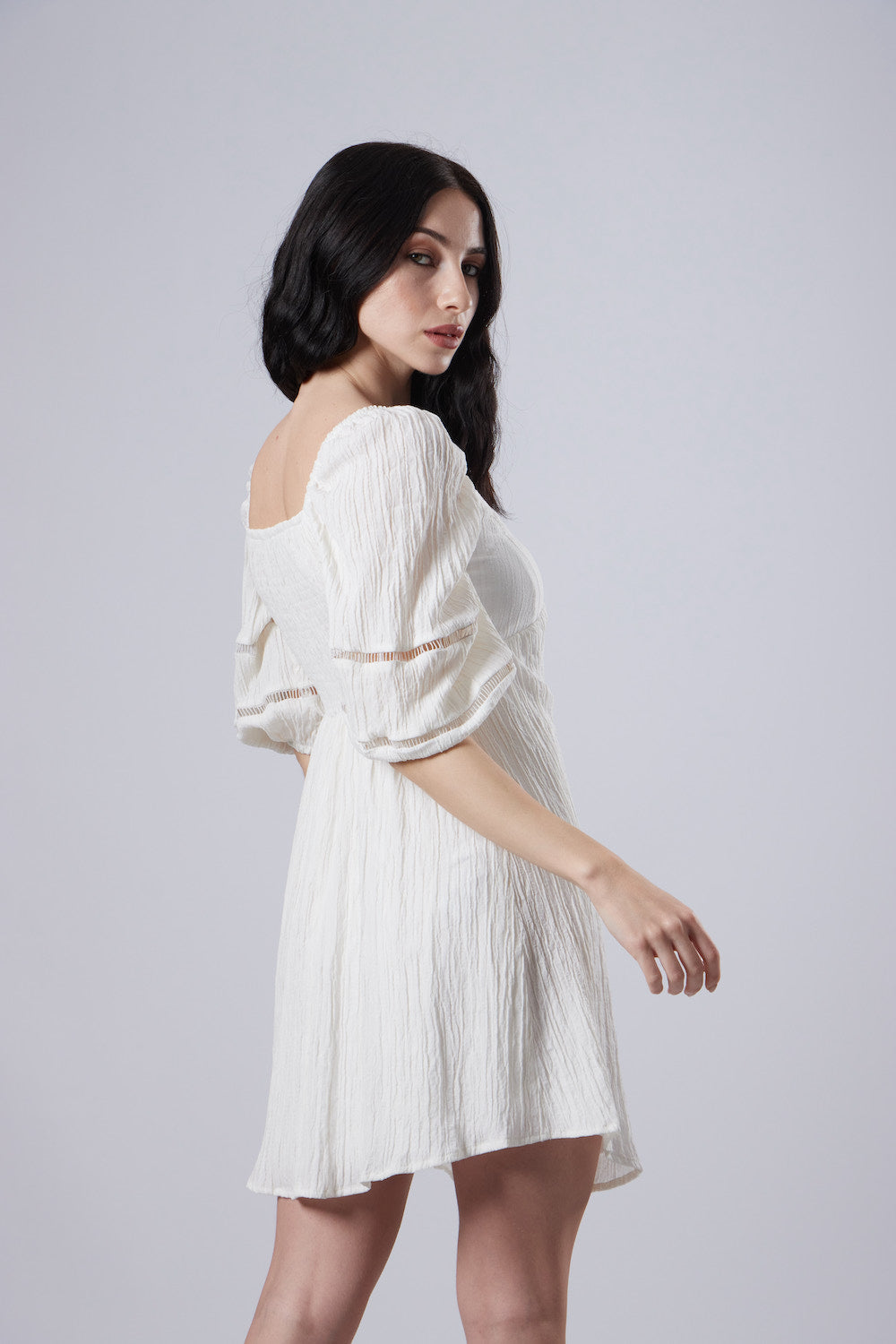 Mendy Short Dress - White