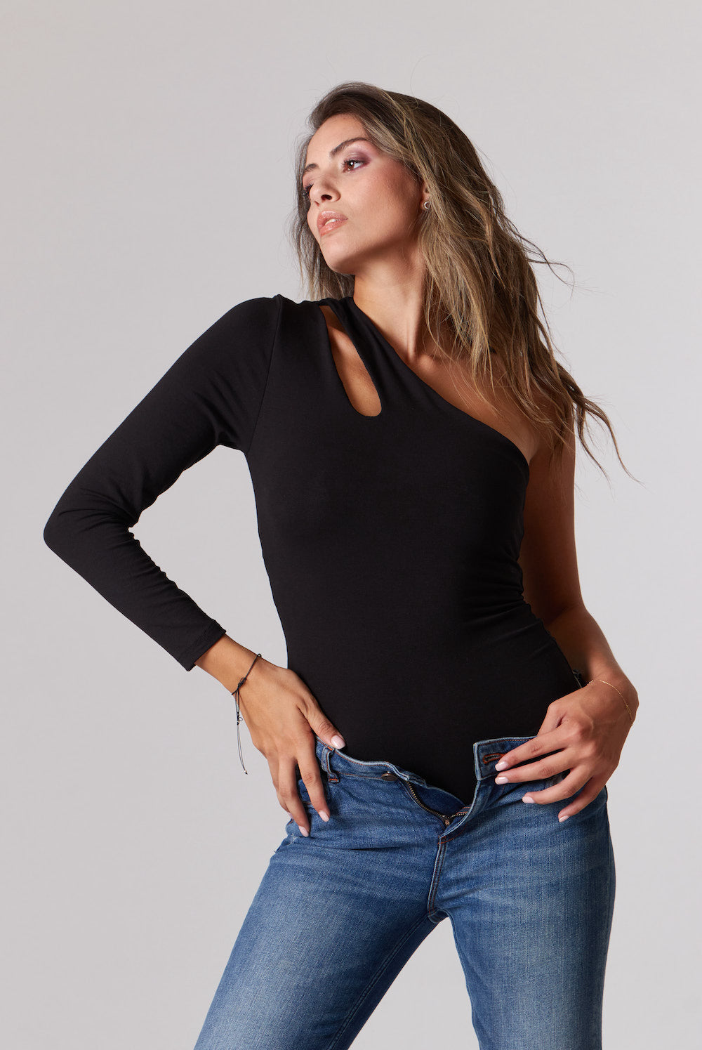 Asymmetric One Sleeve Bodysuit