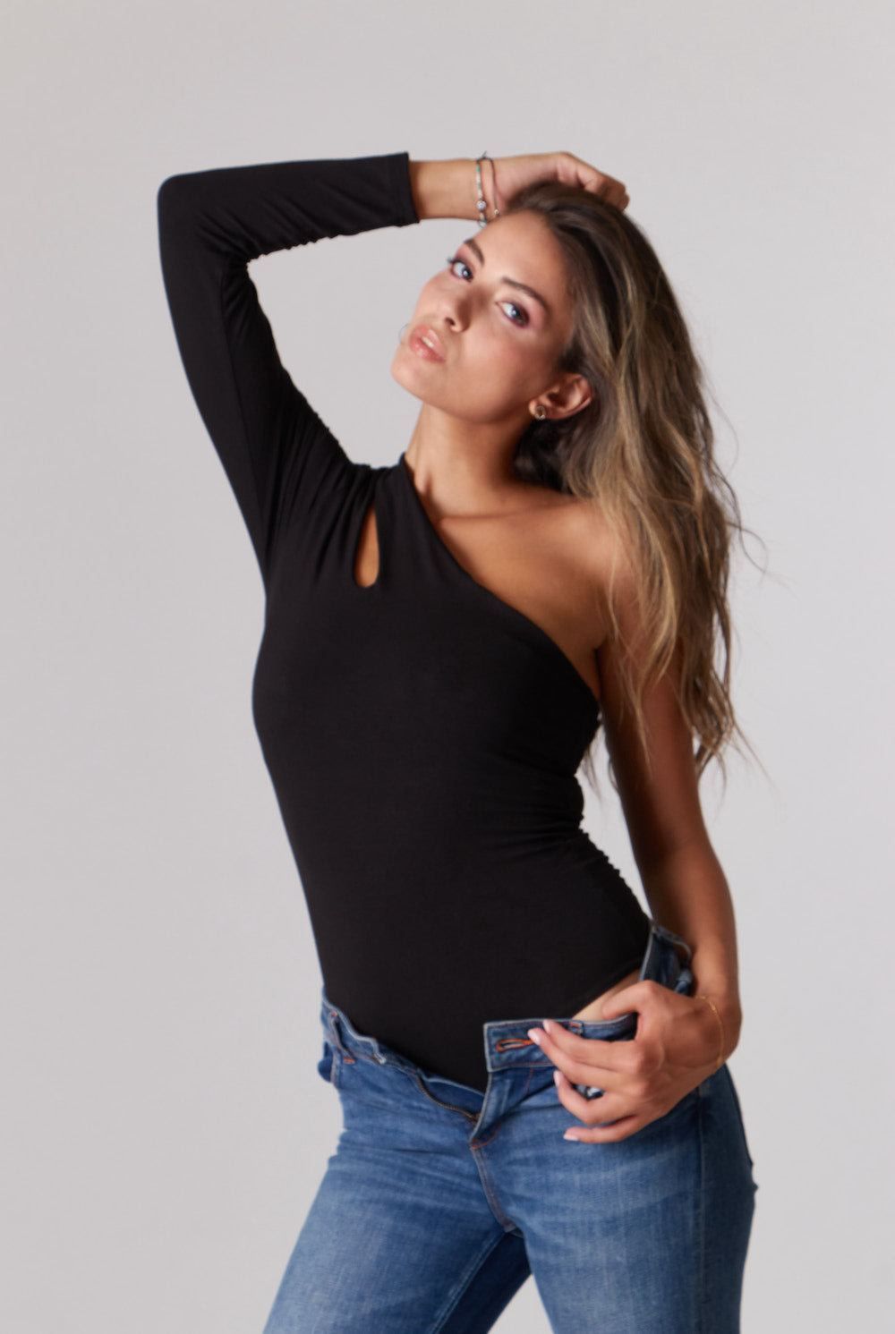 Asymmetric One Sleeve Bodysuit