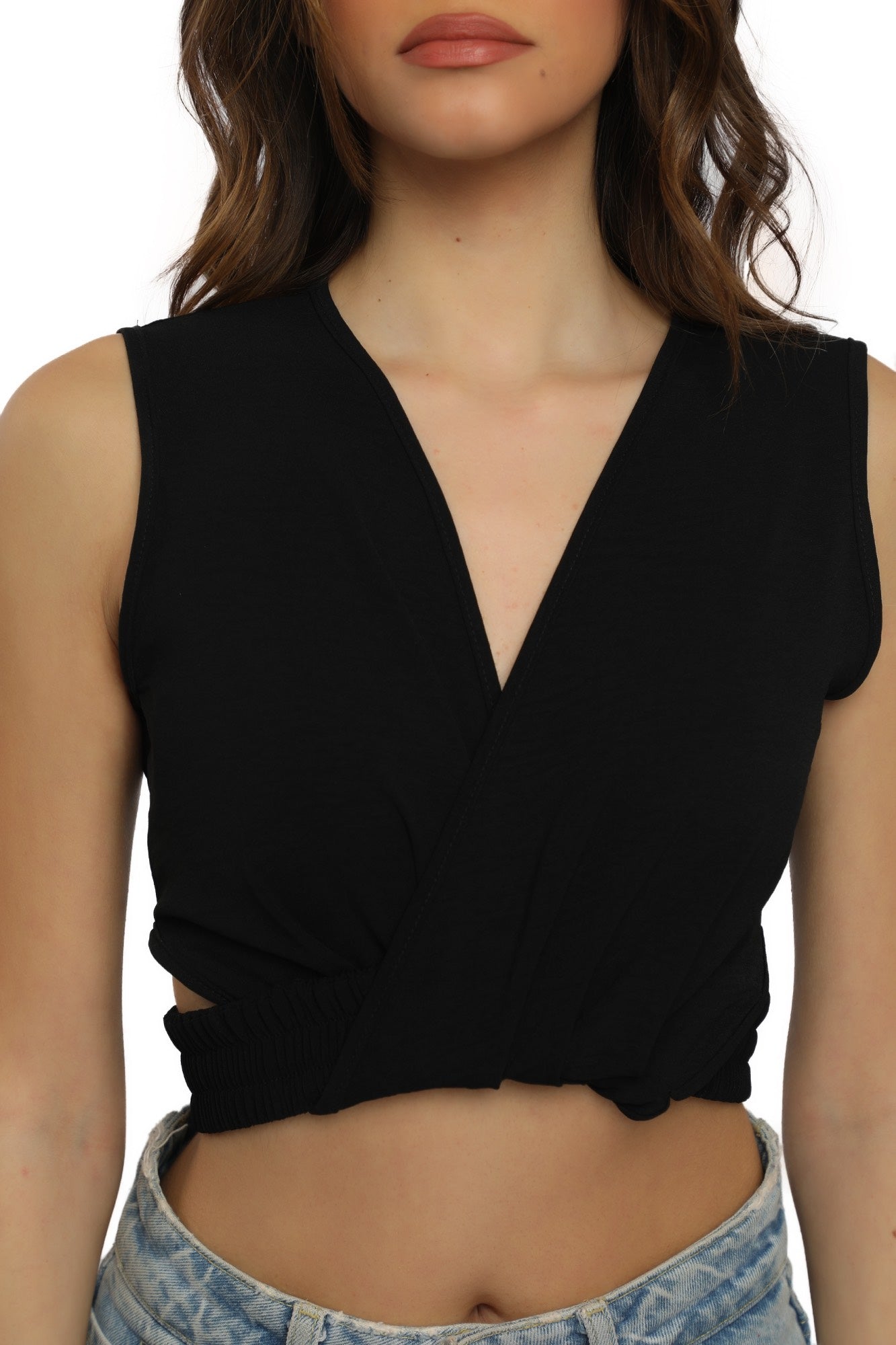 Tiya Crop Top - Black