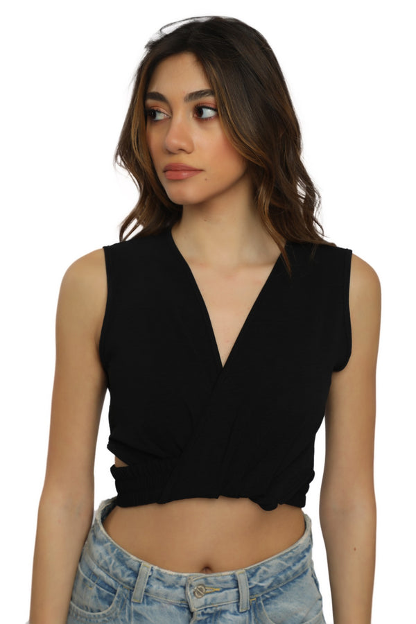 Tiya Crop Top - Black