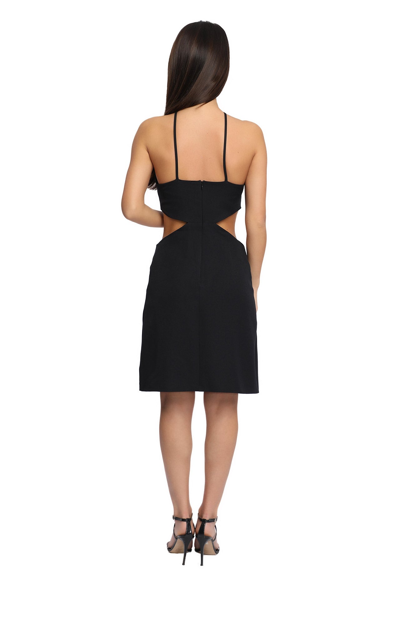 Alma Cut Out Mini Dress - Black