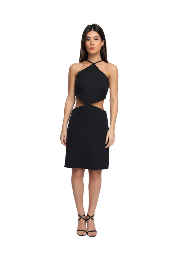 Alma Cut Out Mini Dress - Black