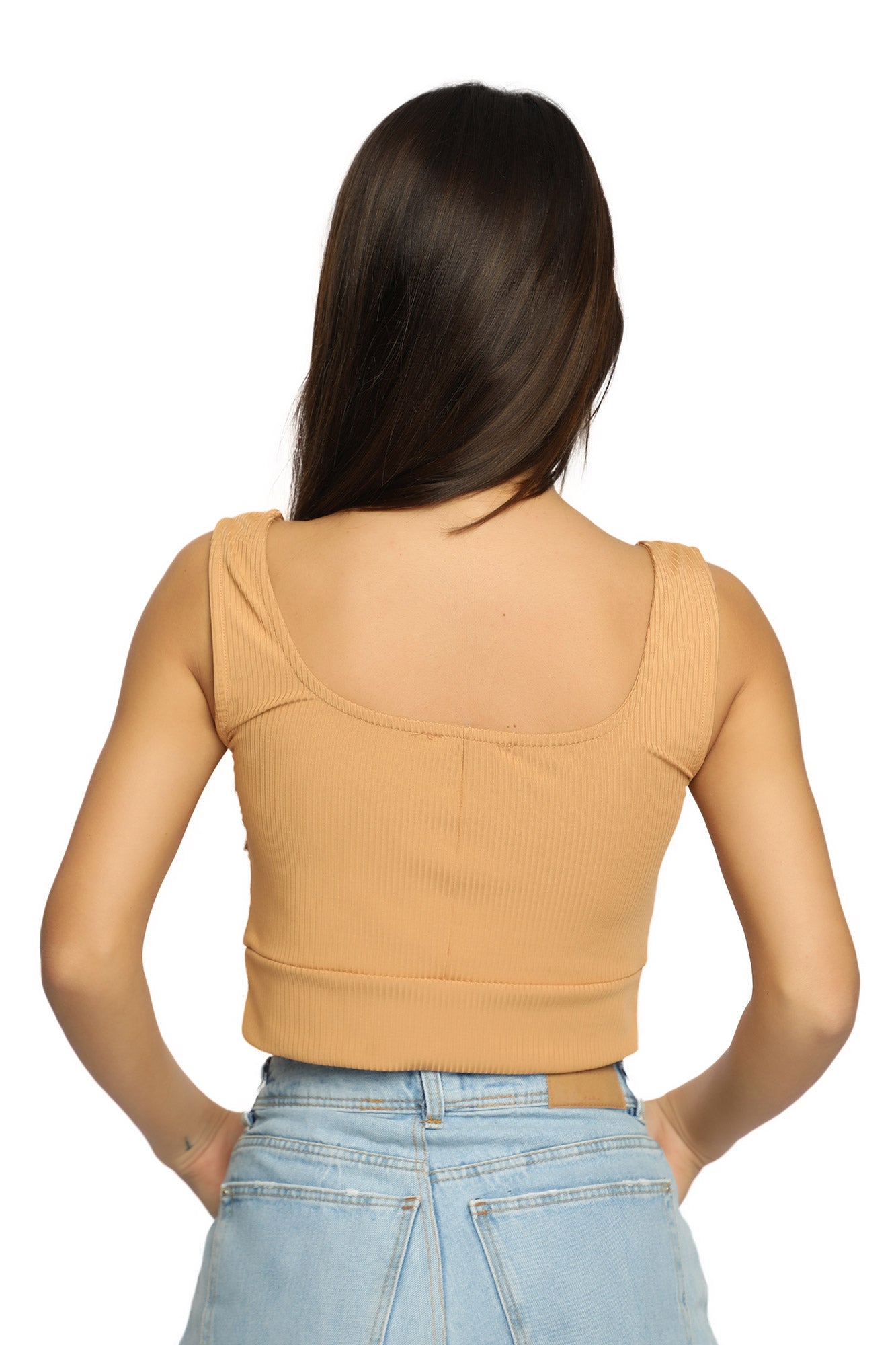 Jolie Crop Top - Beige