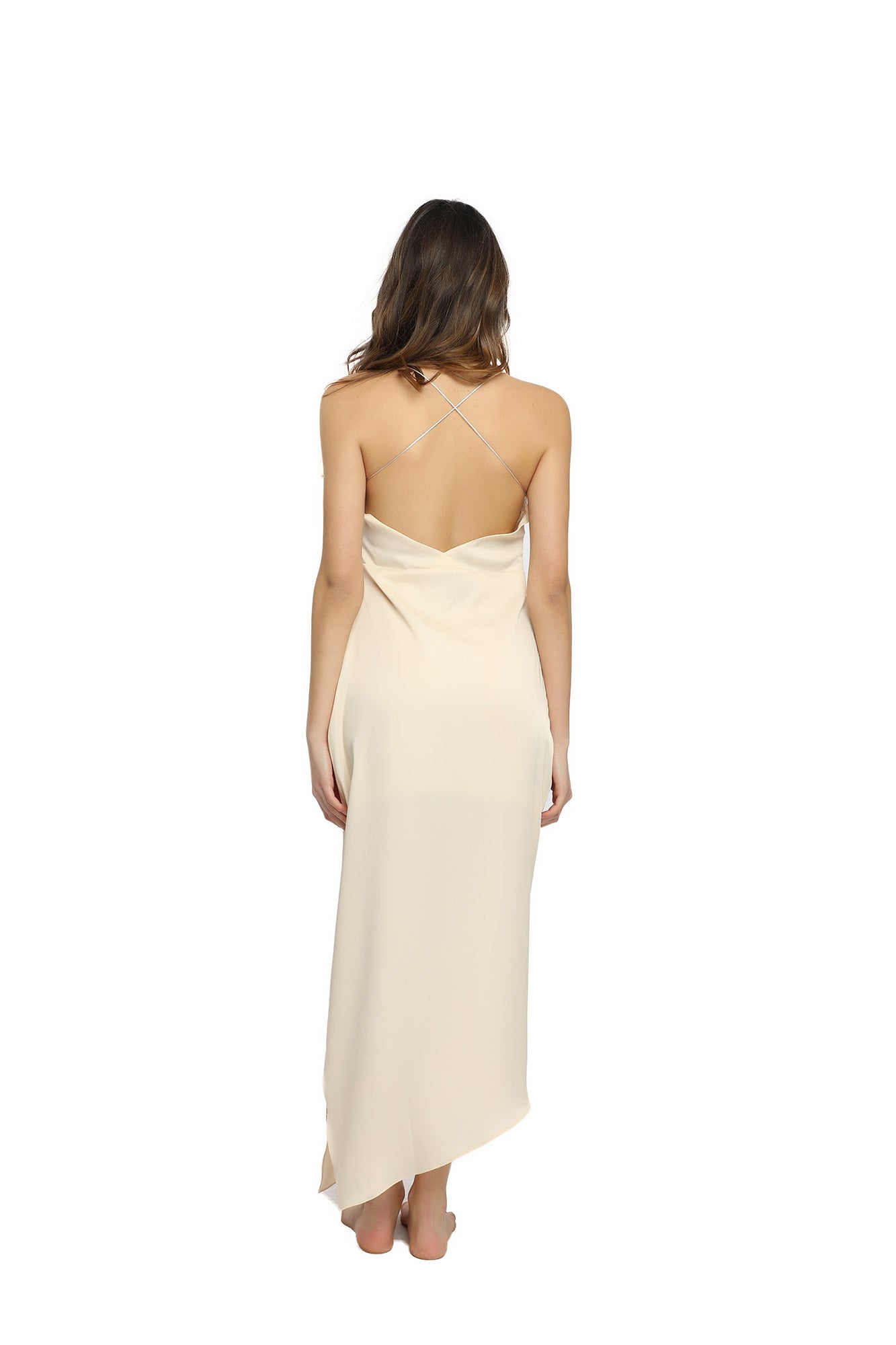 Kyra Satin Dress - Off-White