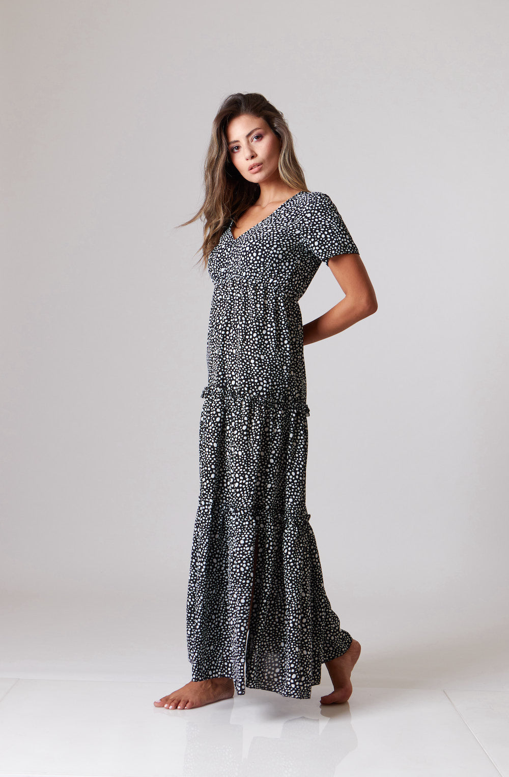 Rachel Maxi Dress - Black and White