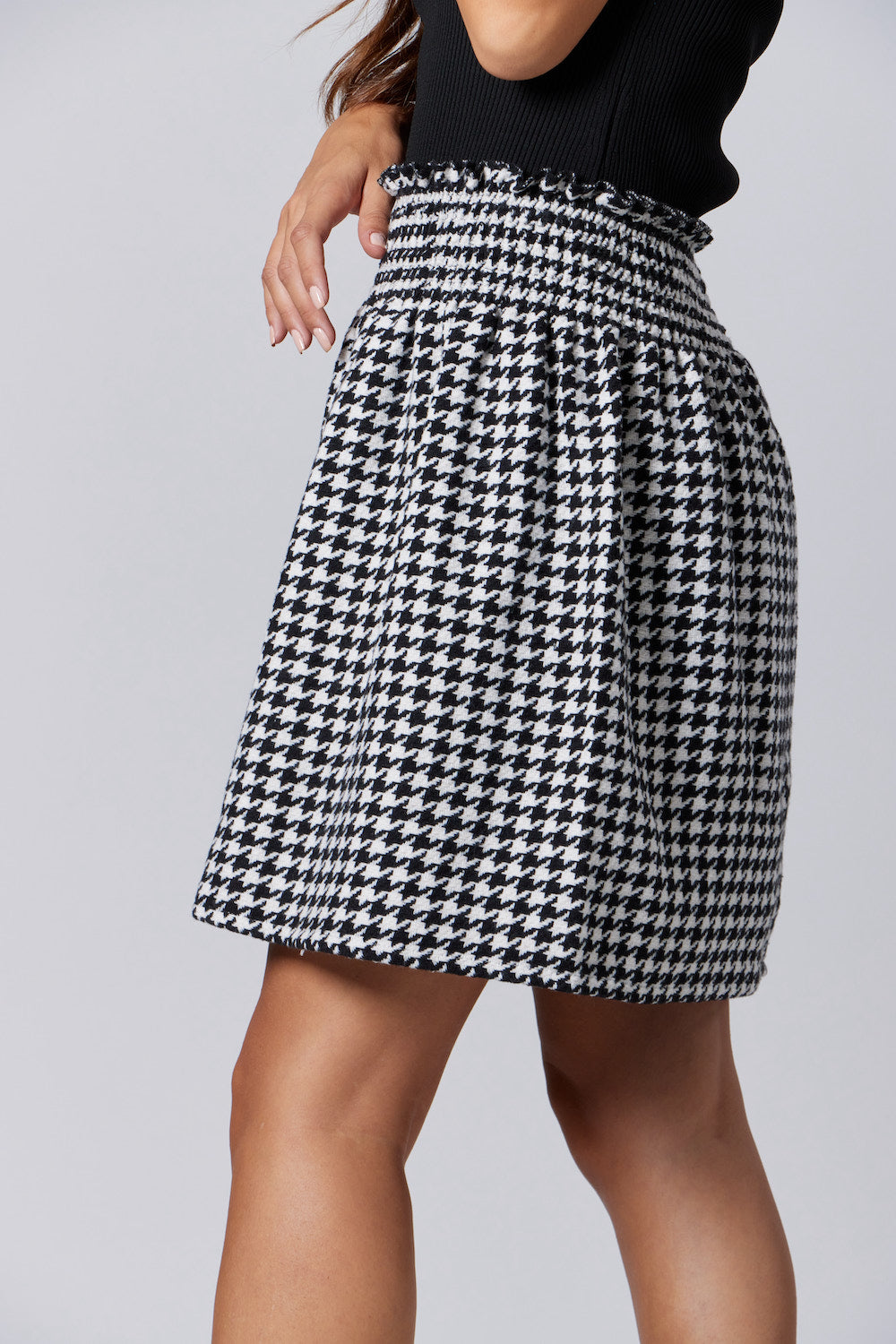 Houndstooth Mini Skirt