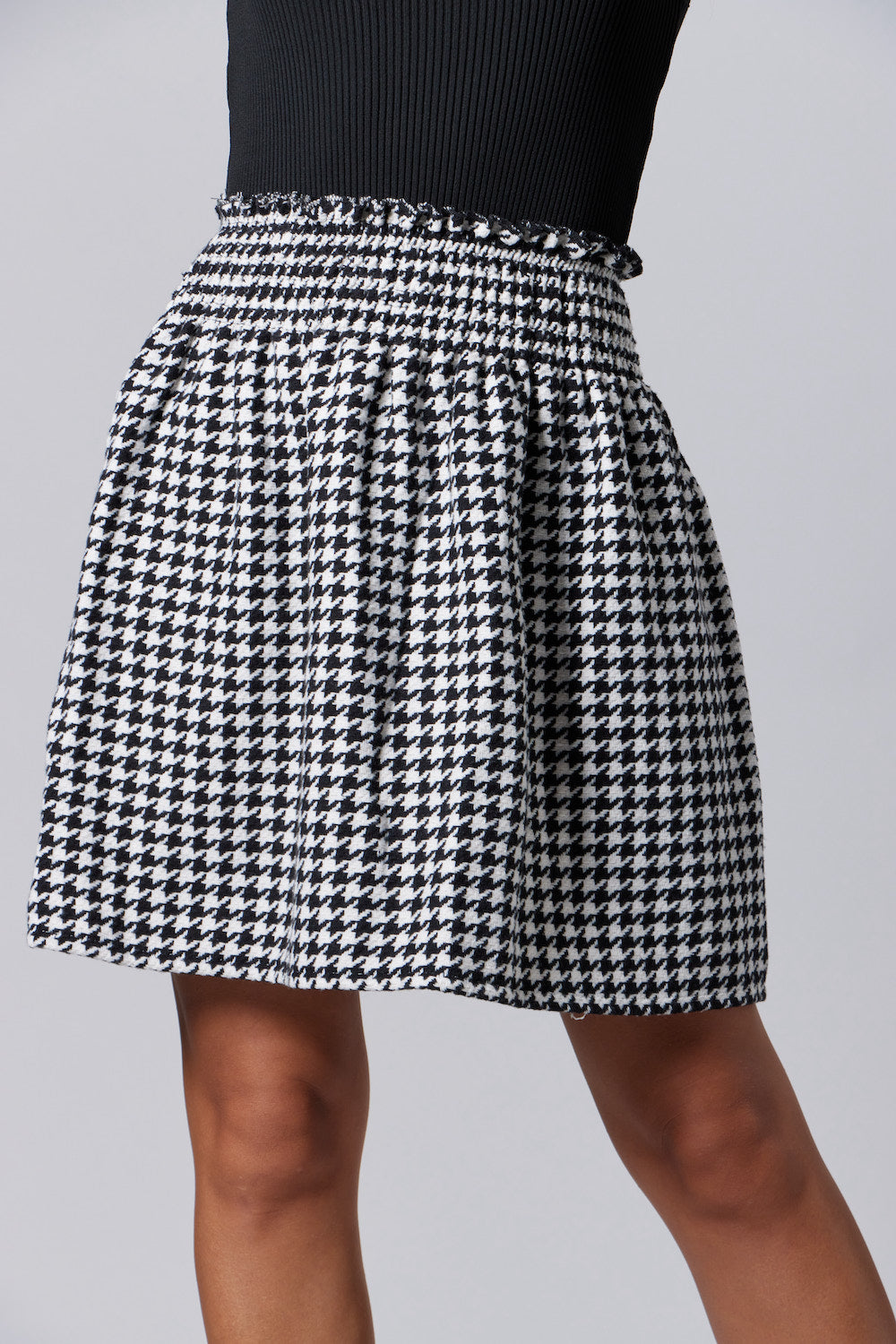 Houndstooth Mini Skirt