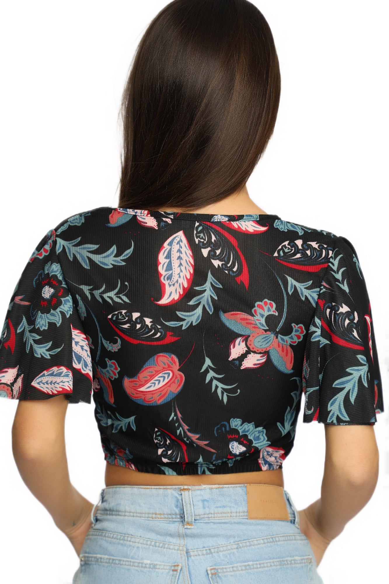 Kylie Crop Top - Pink Floral