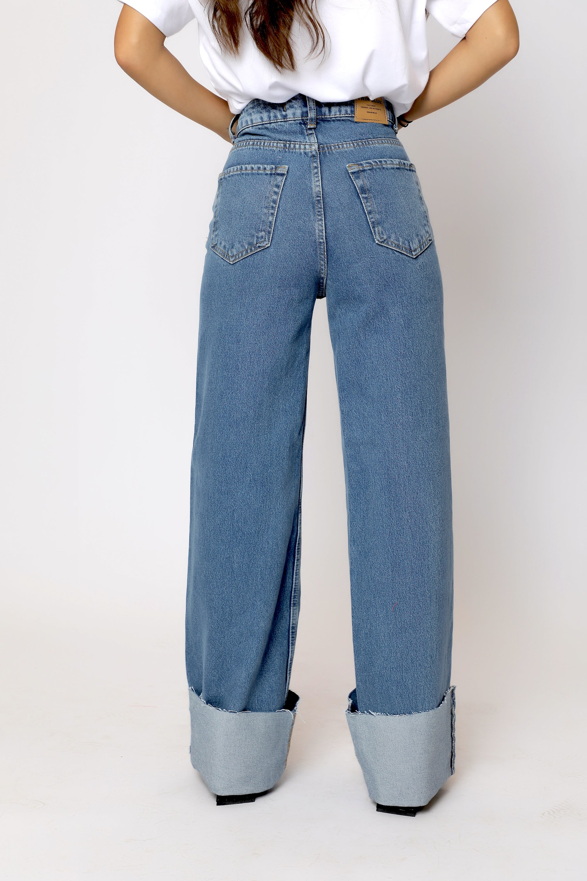 Wide Leg Jeans - Blue